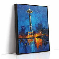 Seattle Burning Blue at Midnight