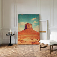 Monument Blaze: Butte Under Western Sky