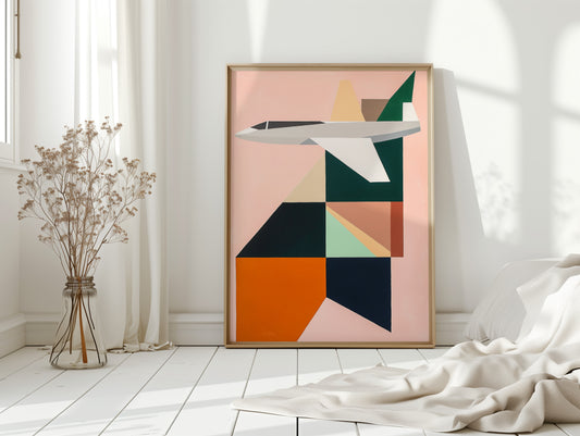 Geometric Flight Through Pastel Skies