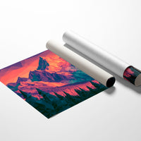 Low Poly Mountain Sunset