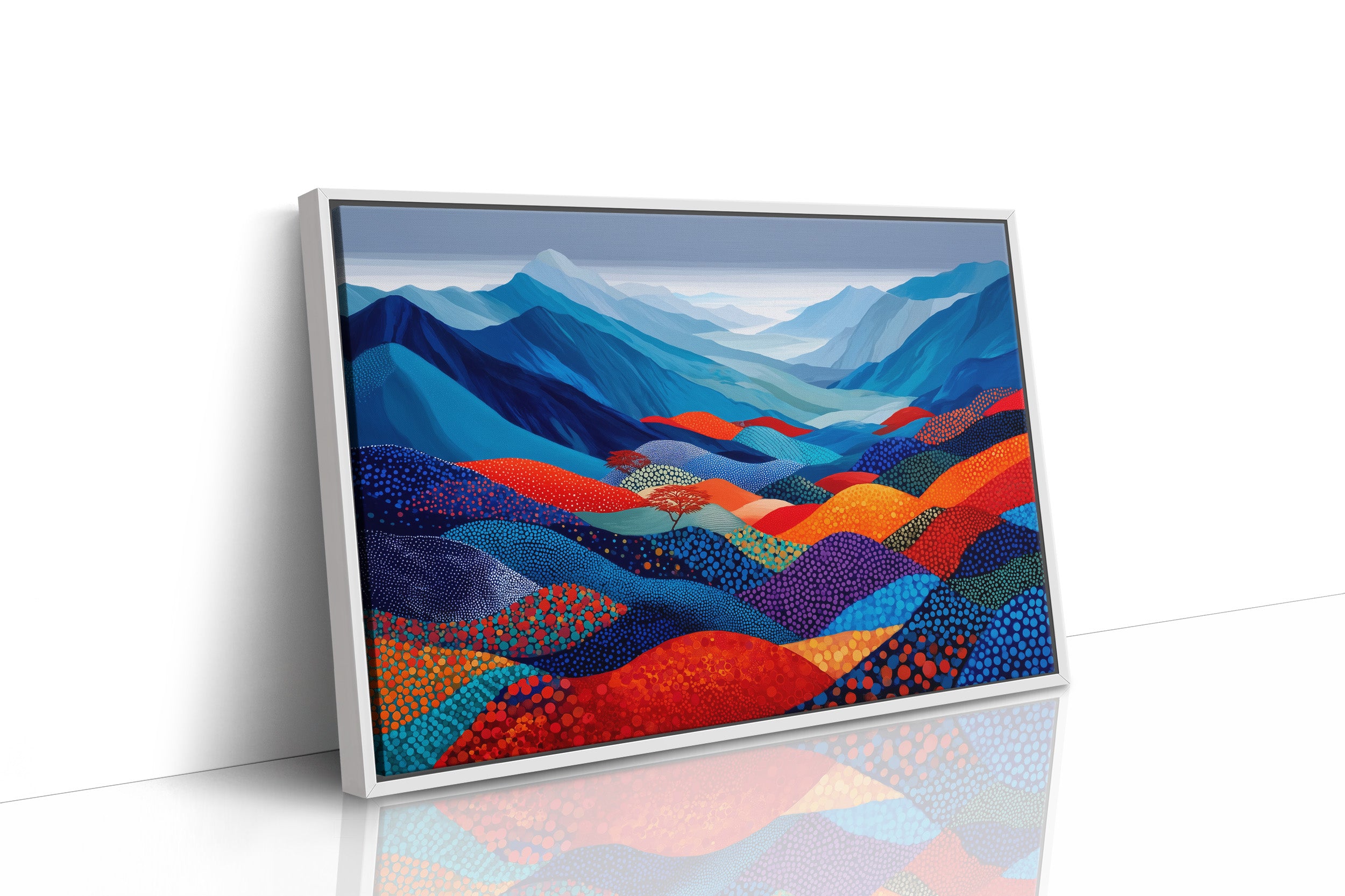 Mountain Dreams In Patchwork Blue