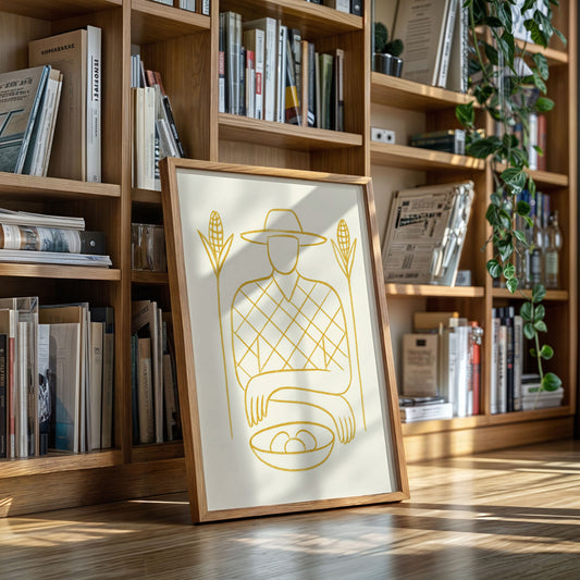 Golden Harvest In Simple Lines