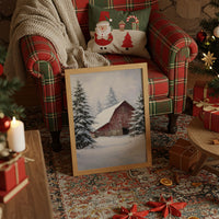 Snow Blankets The Red Barn Peace