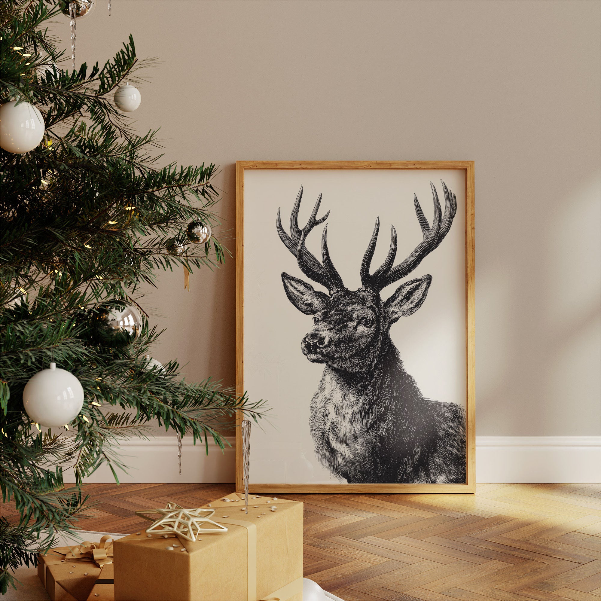 Antlers Sketch By Christmas Glow
