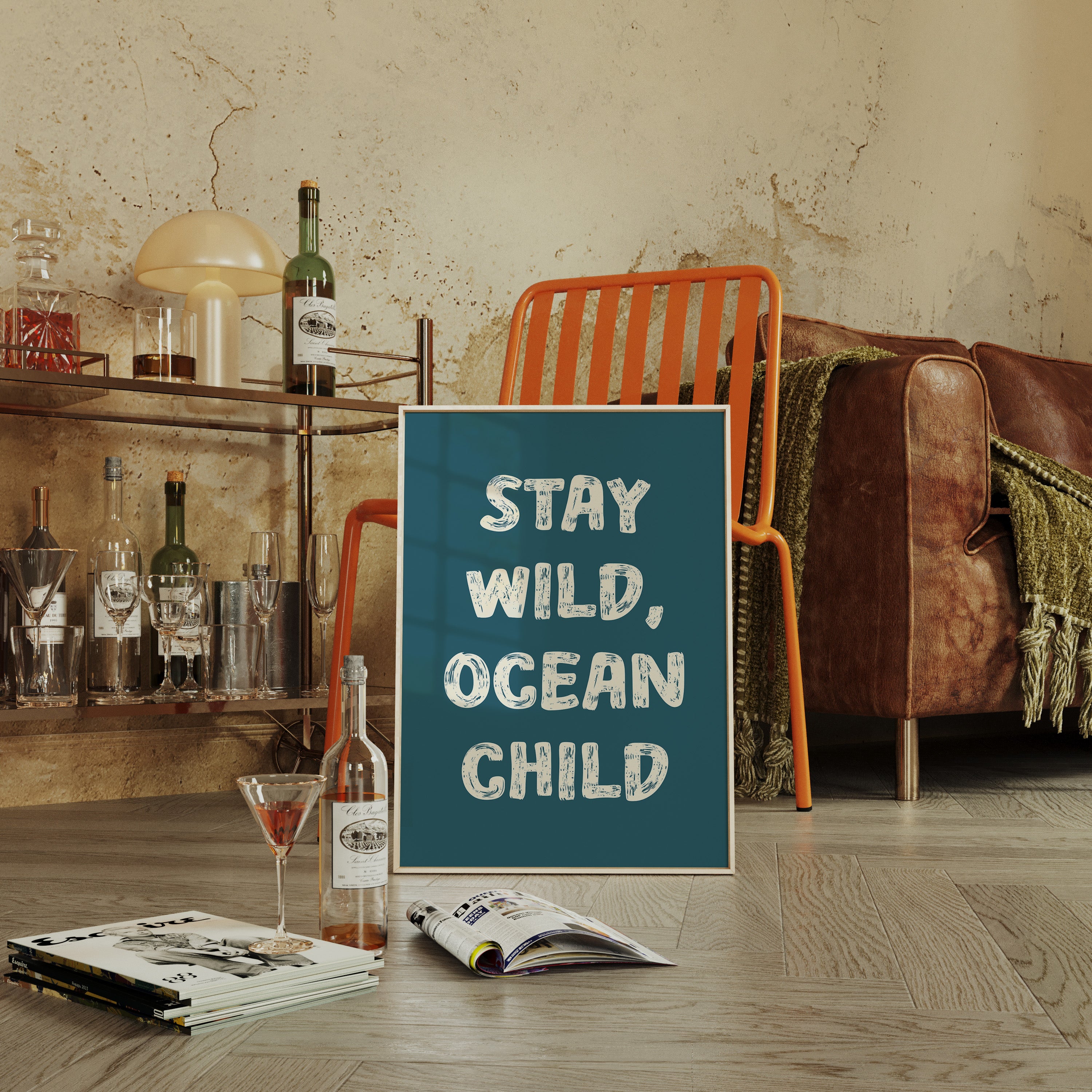 Ocean Letters Carved In Morning