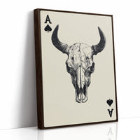 Ace in the Hole - Western Bull Skull Playing Card