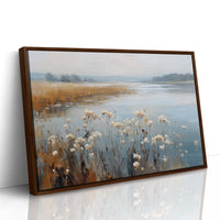 Winter Wildflowers Rest By Lake