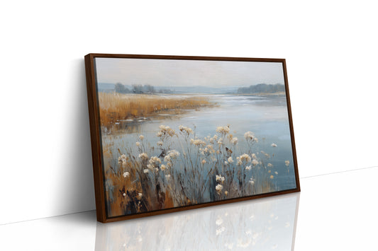 Winter Wildflowers Rest By Lake