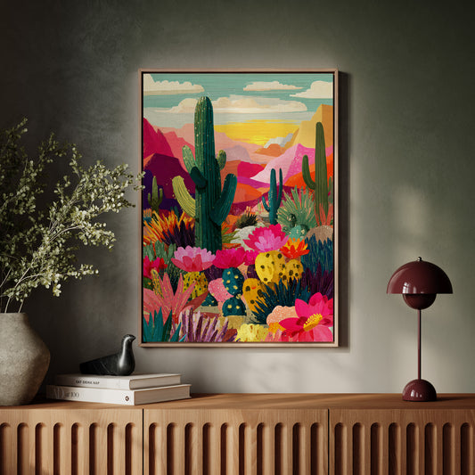 Desert Blooms at Dusk