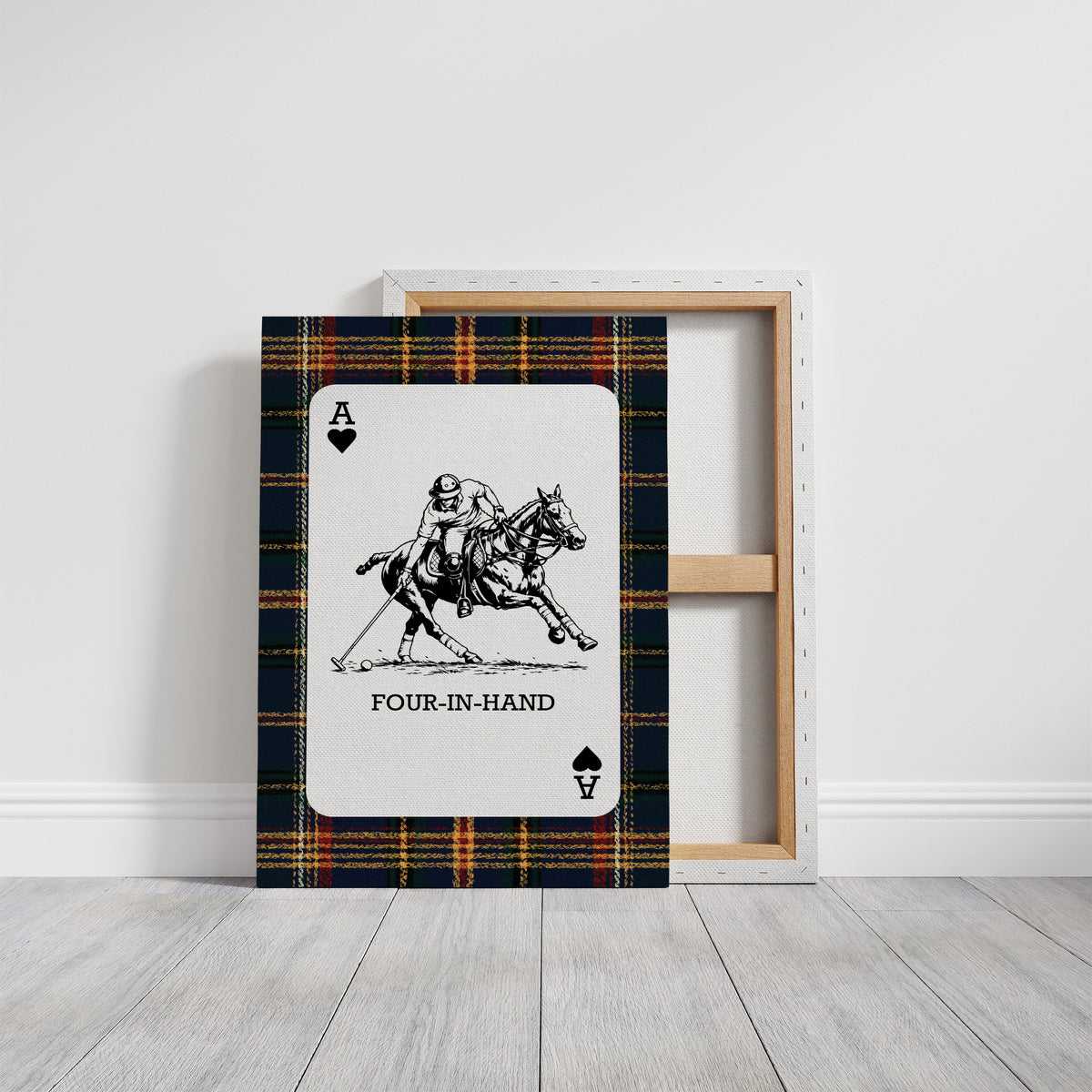 Ace of Hearts: Navy Tartan Polo