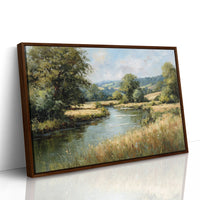 Summer Light Bends Along River