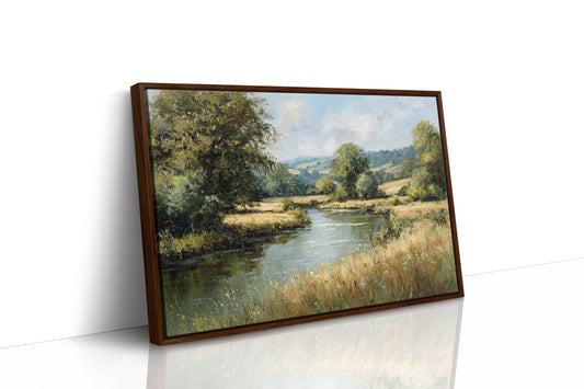 Summer Light Bends Along River