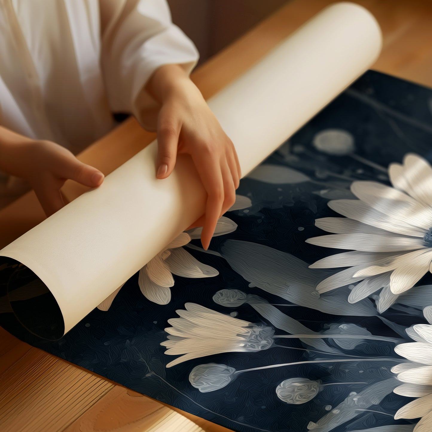 Three Daisies Holding the Dark