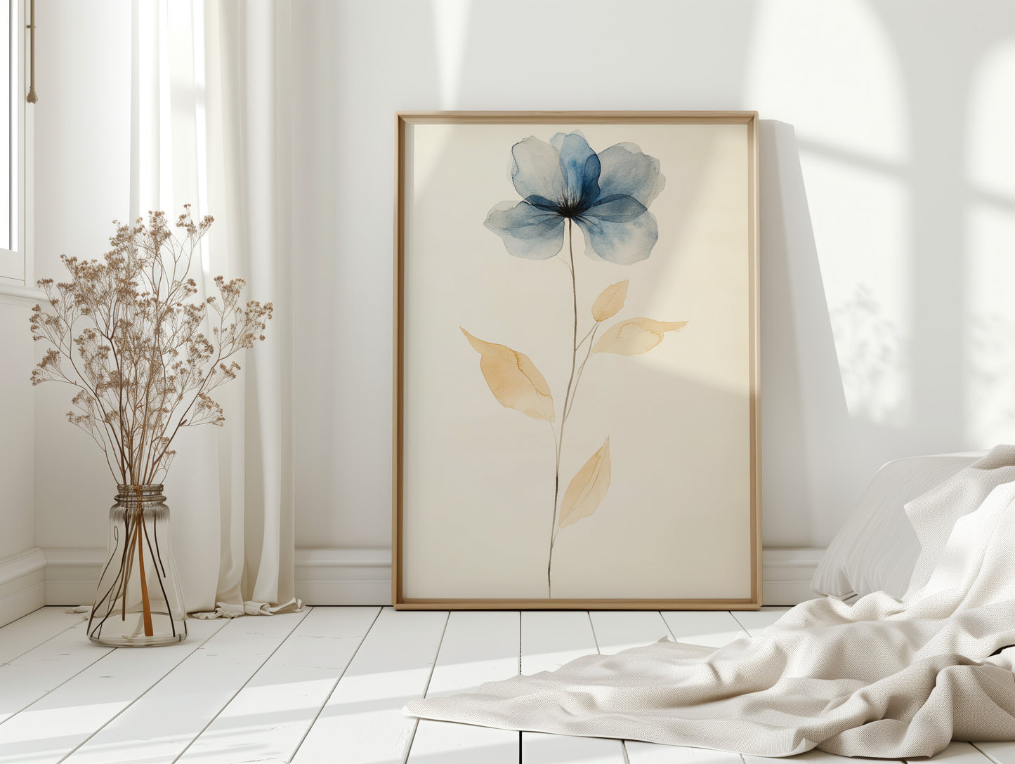Blue Petals Dance With Morning Light