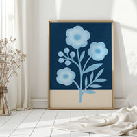 Midnight Garden Blooms In Blue