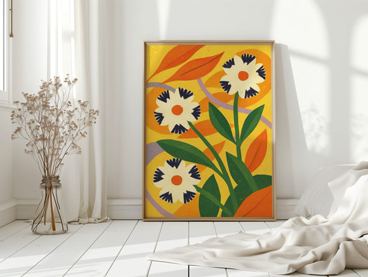 Cactus Meets Sunflower Folk Art