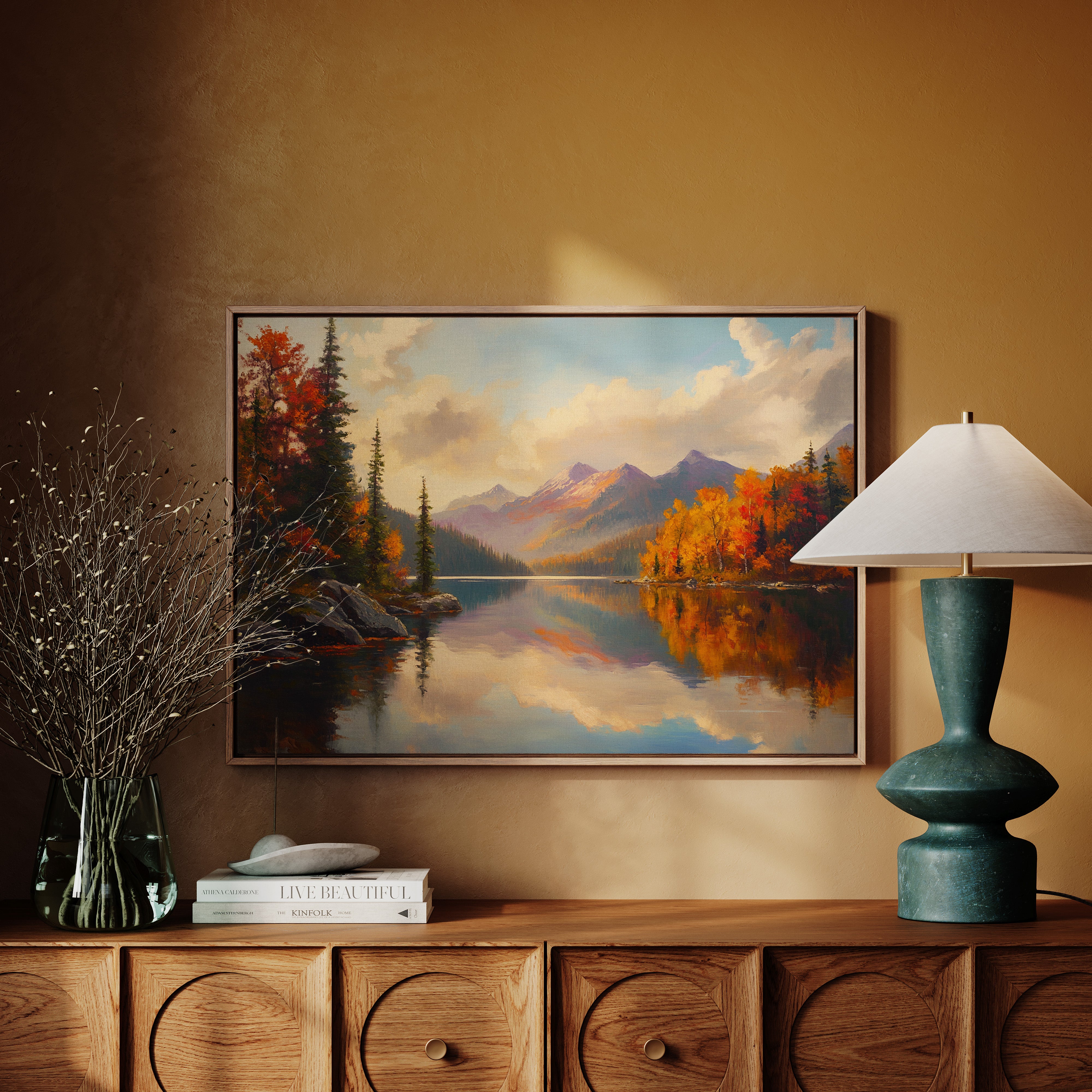 Autumn Peaks Mirror Mountain Dreams