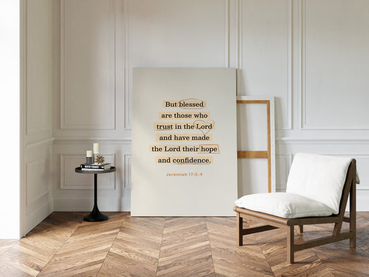 Blessed Trust Jeremiah 17 Scripture Art