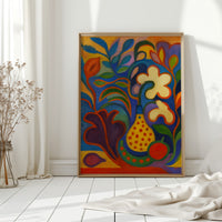 Tropical Garden Sings In Blue