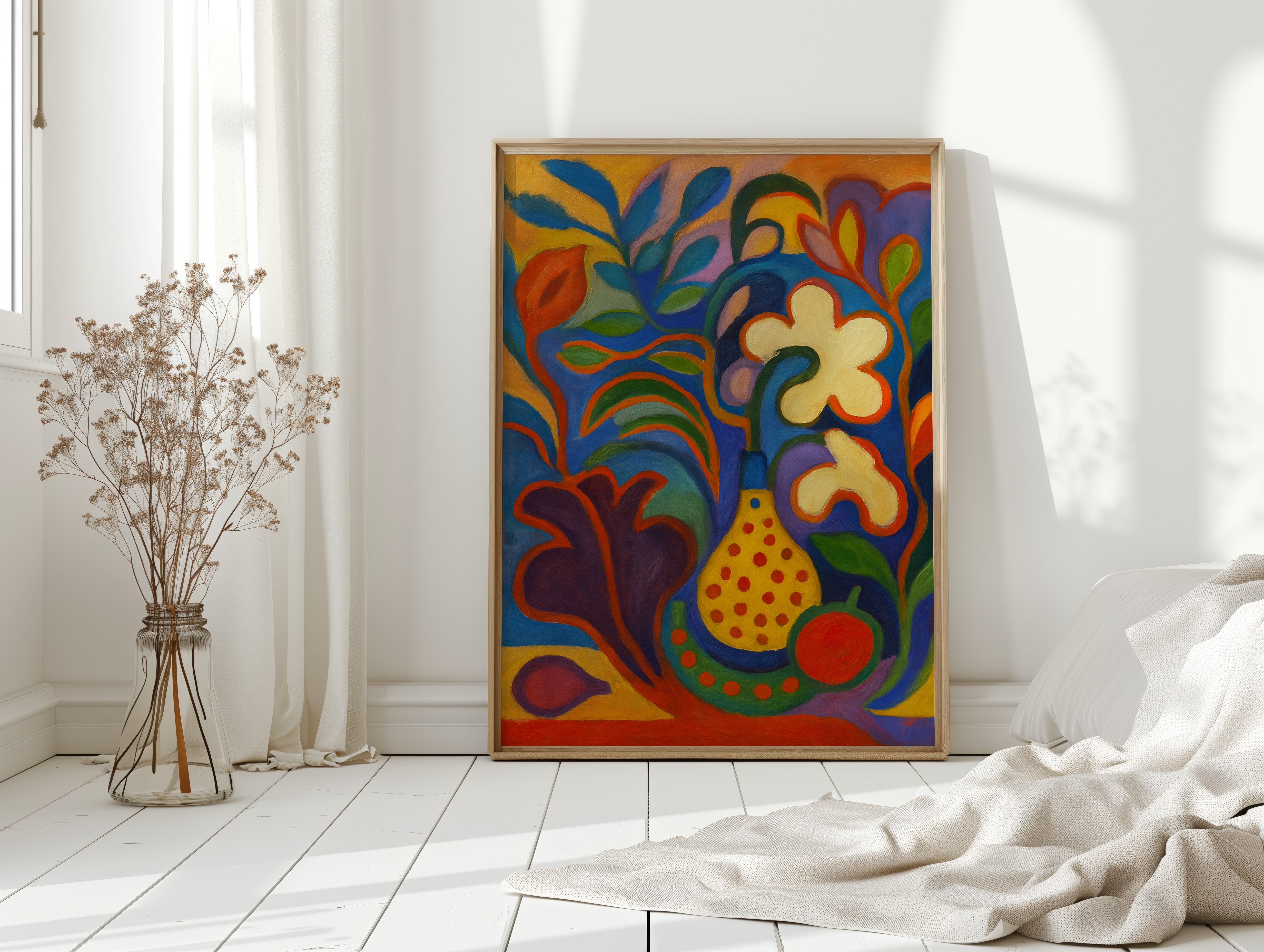 Tropical Garden Sings In Blue