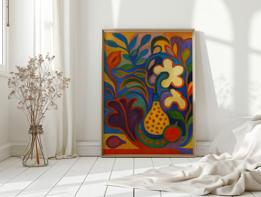 Tropical Garden Sings In Blue