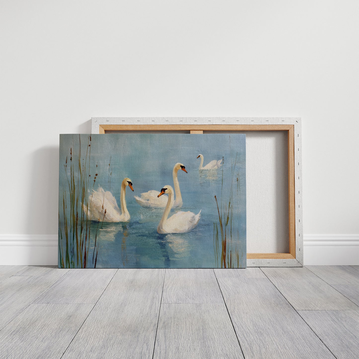 Morning Lake Holds Swan Stories