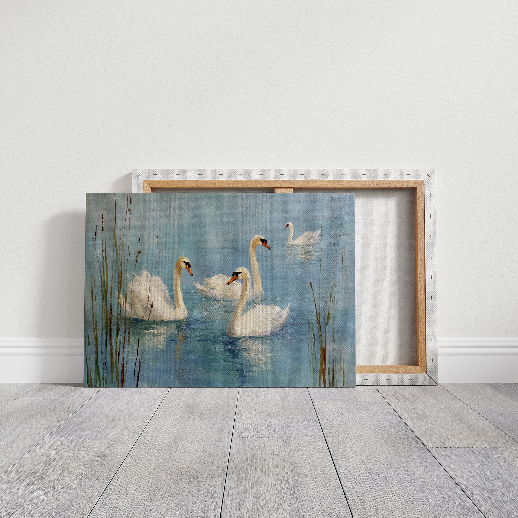 Morning Lake Holds Swan Stories