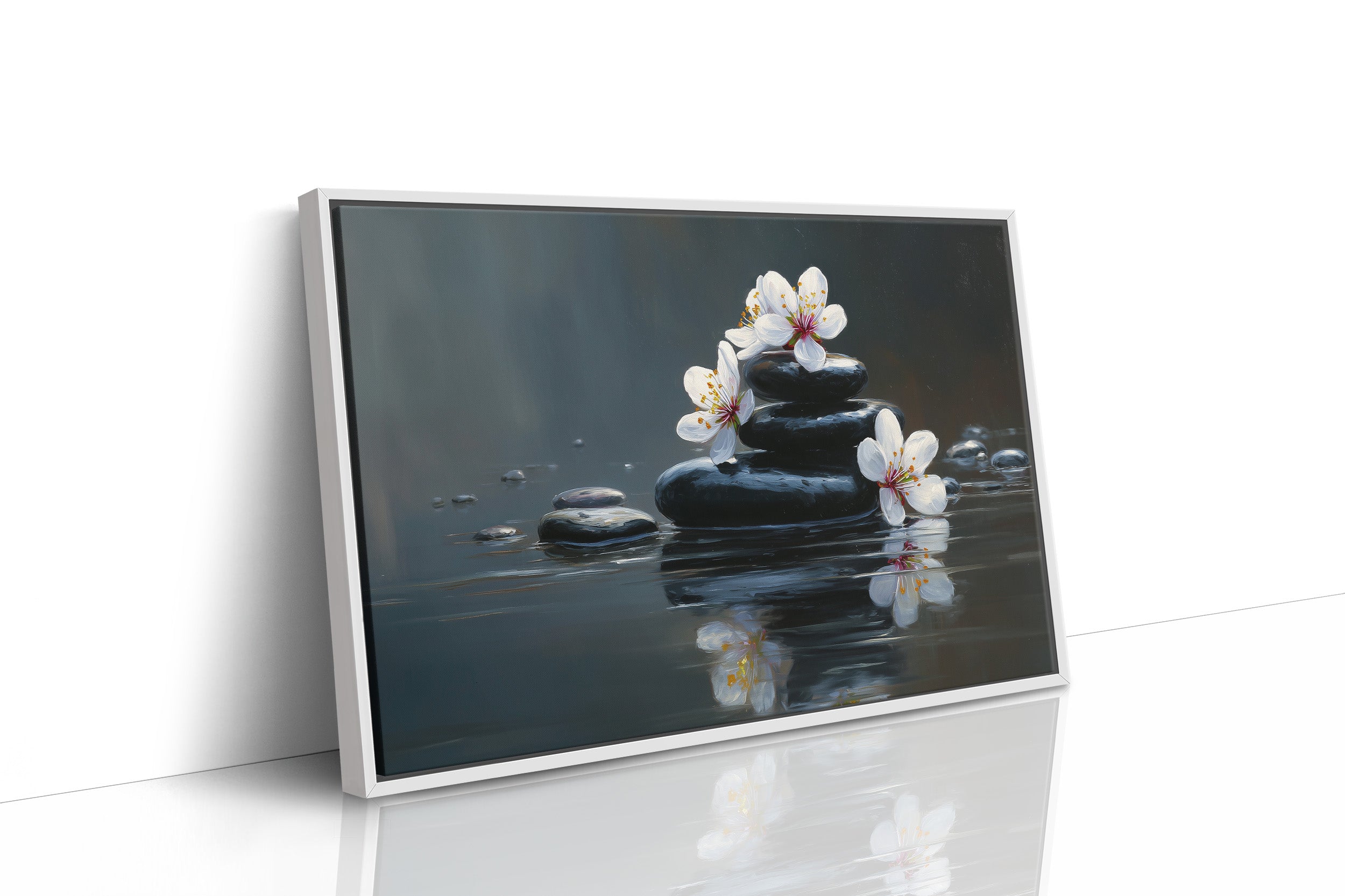 Cherry Blossoms Find Stillness Below