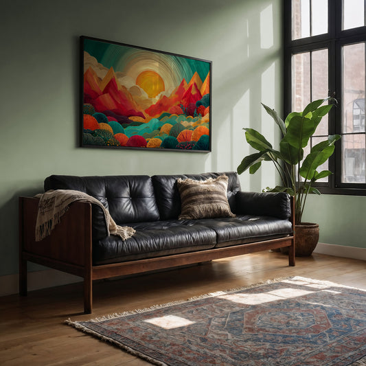 Mountains Dance In Coral Light