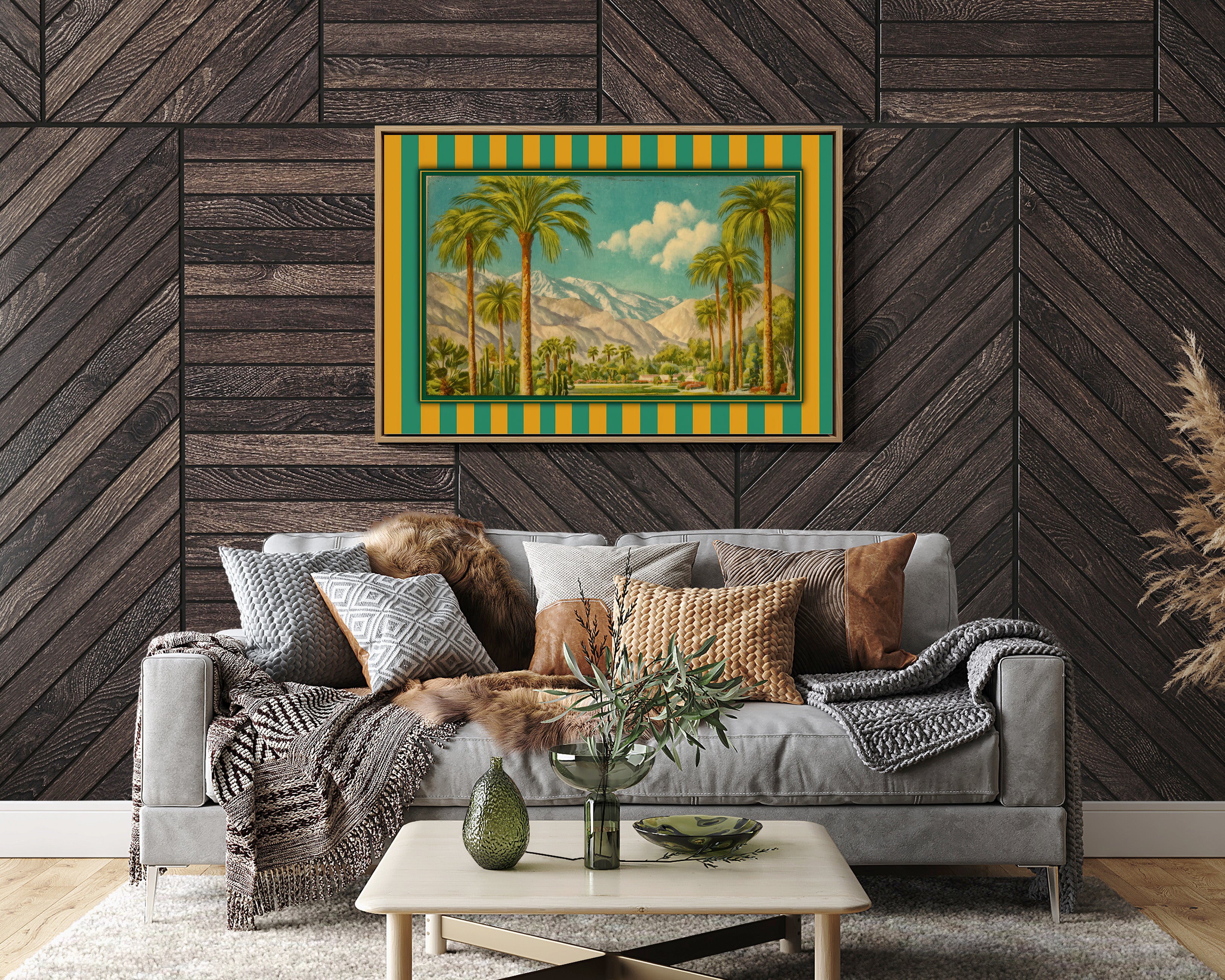 Palms Bow To Mountain Majesty