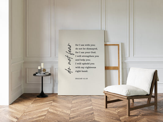 Do Not Fear Isaiah 41 Bible Verse Print