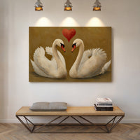 Graceful Hearts Dance On Golden Waters
