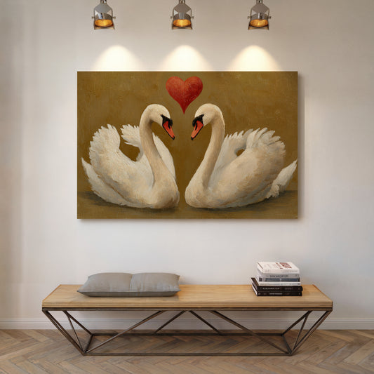 Graceful Hearts Dance On Golden Waters