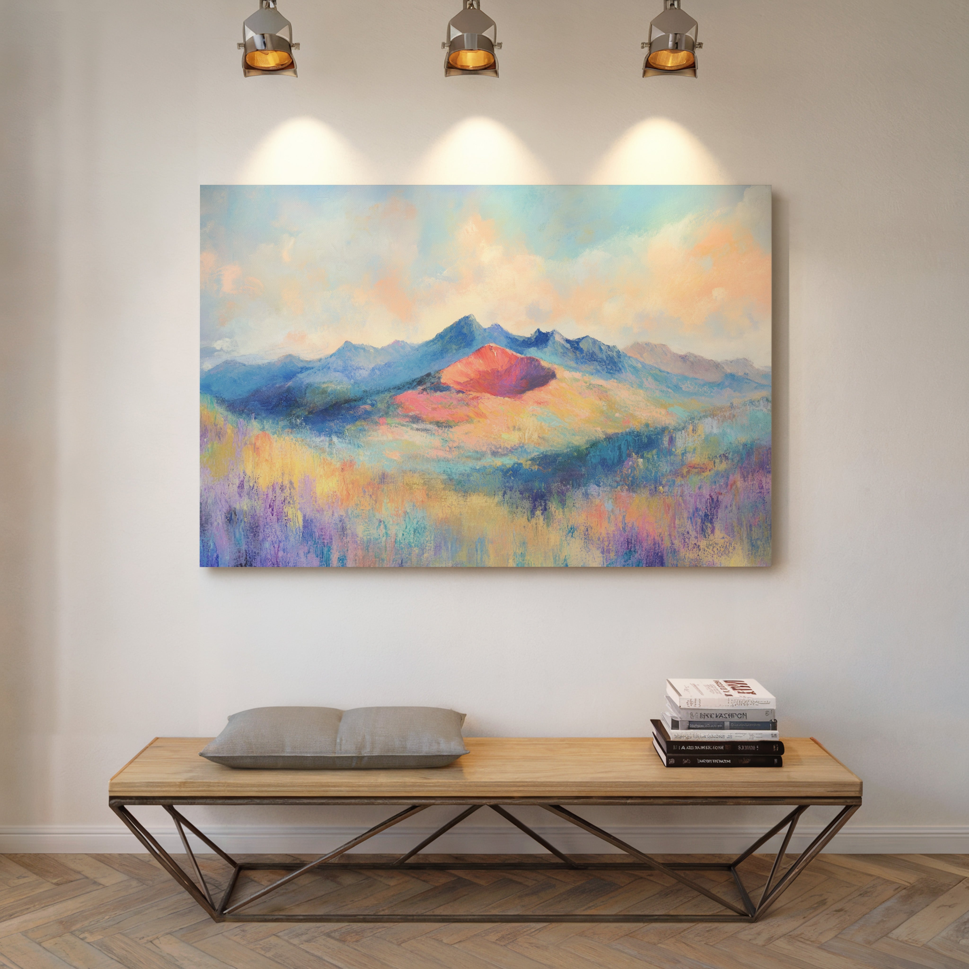 Lavender Fields Meet Coral Mountains