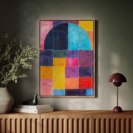 Colors Dance Through City Windows