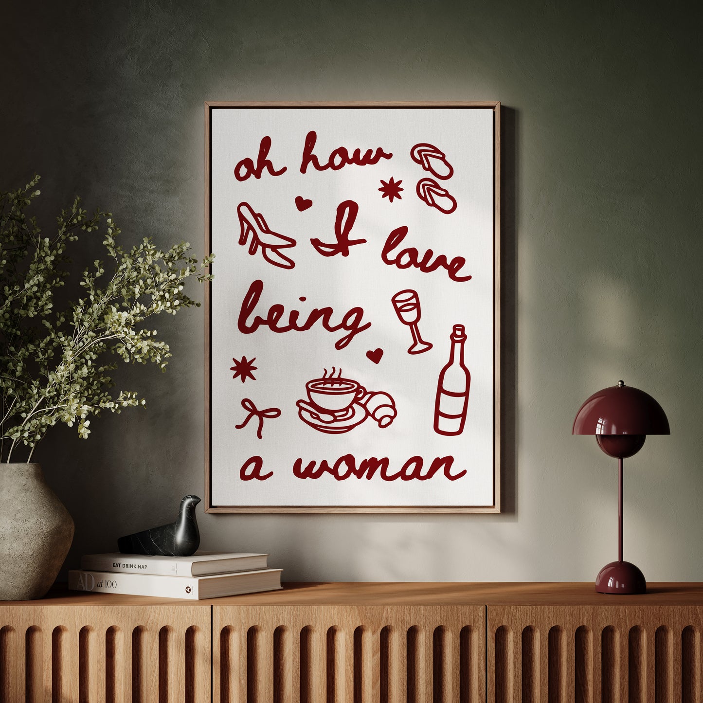 Sweet Moments In Burgundy Lines