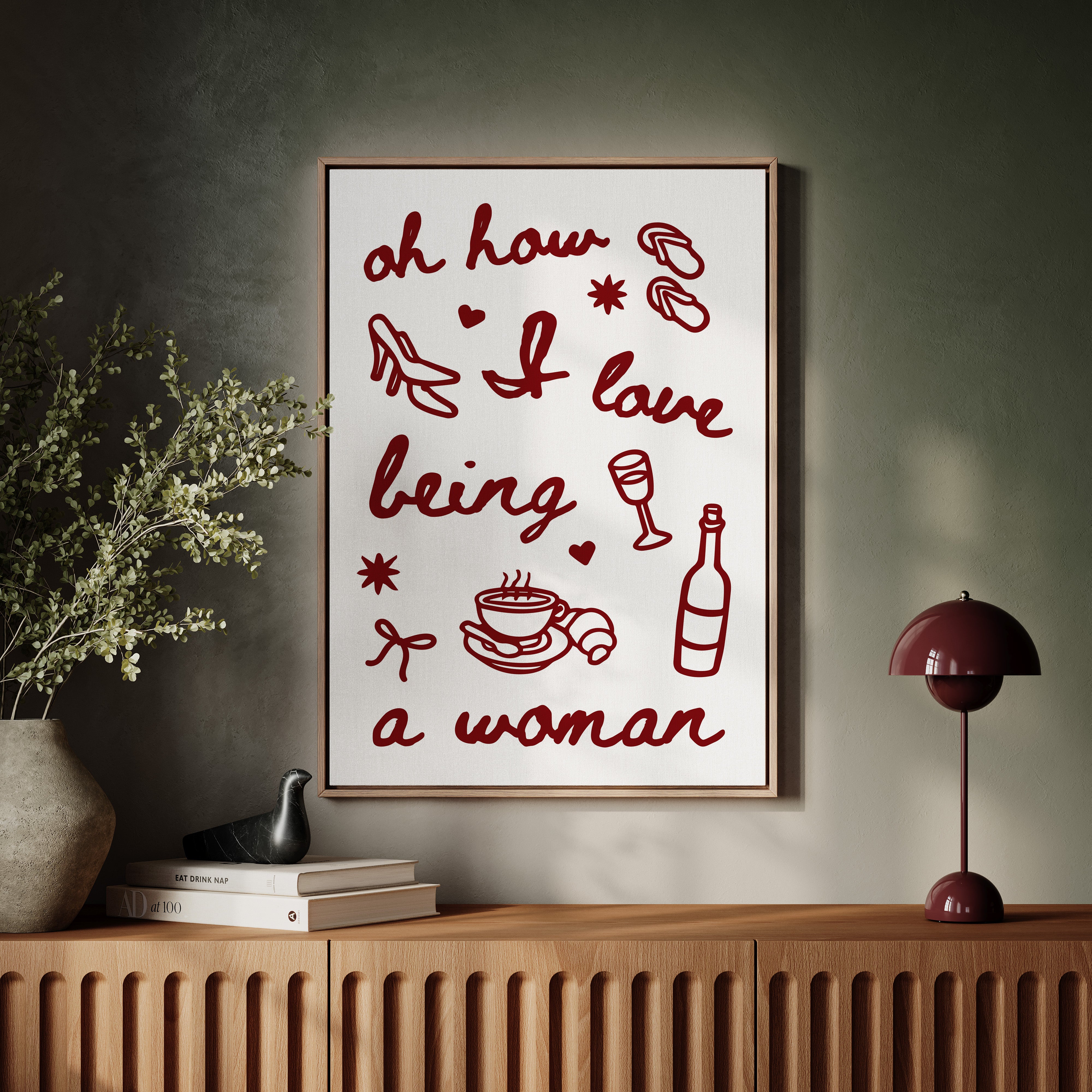 Sweet Moments In Burgundy Lines