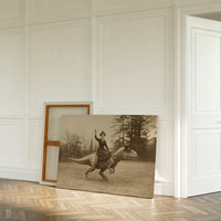 Victorian Lady Riding a Top-Hat T-Rex