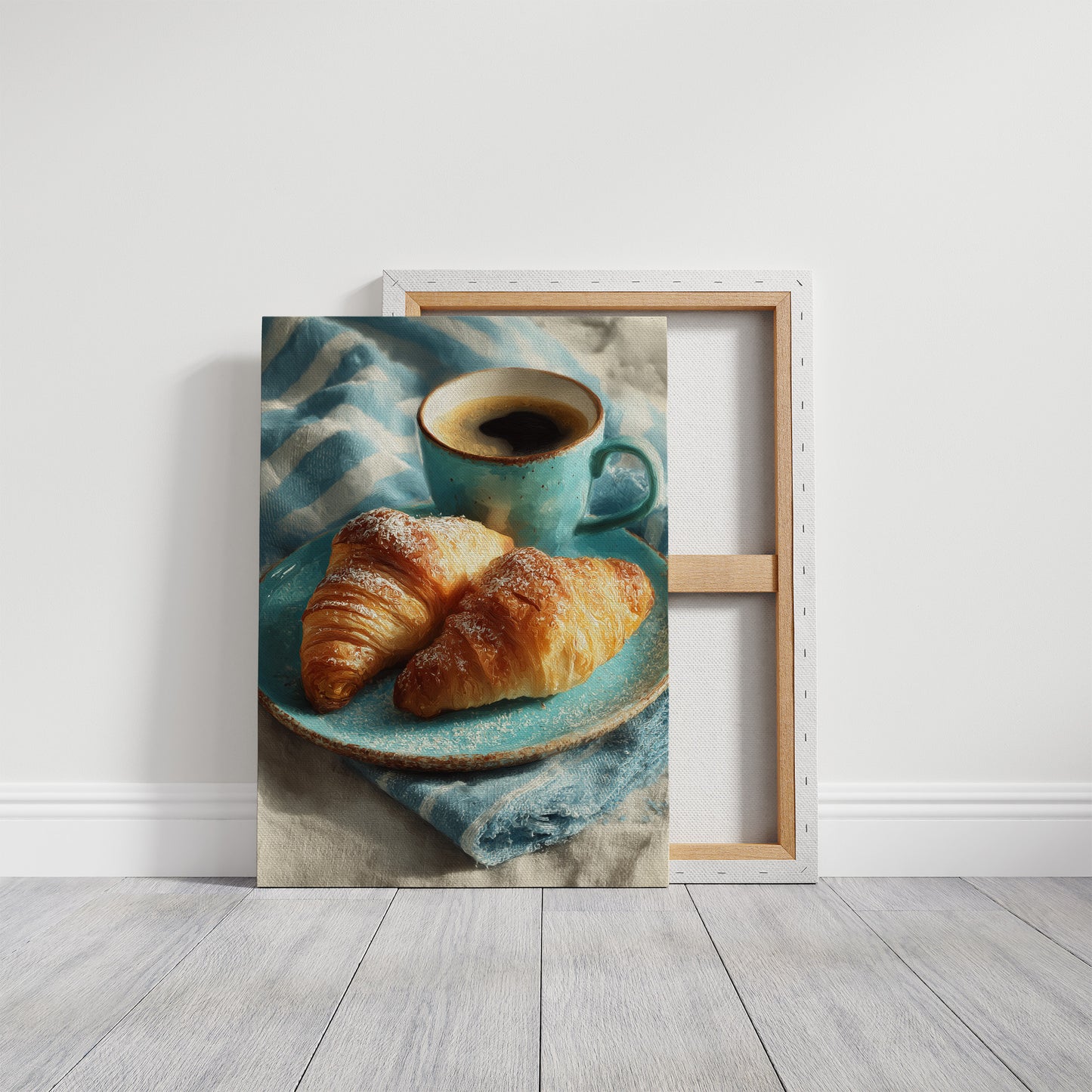 Croissants and Blue Linen