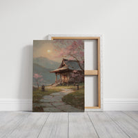 Cherry Blossoms Guard Ancient Temple Path