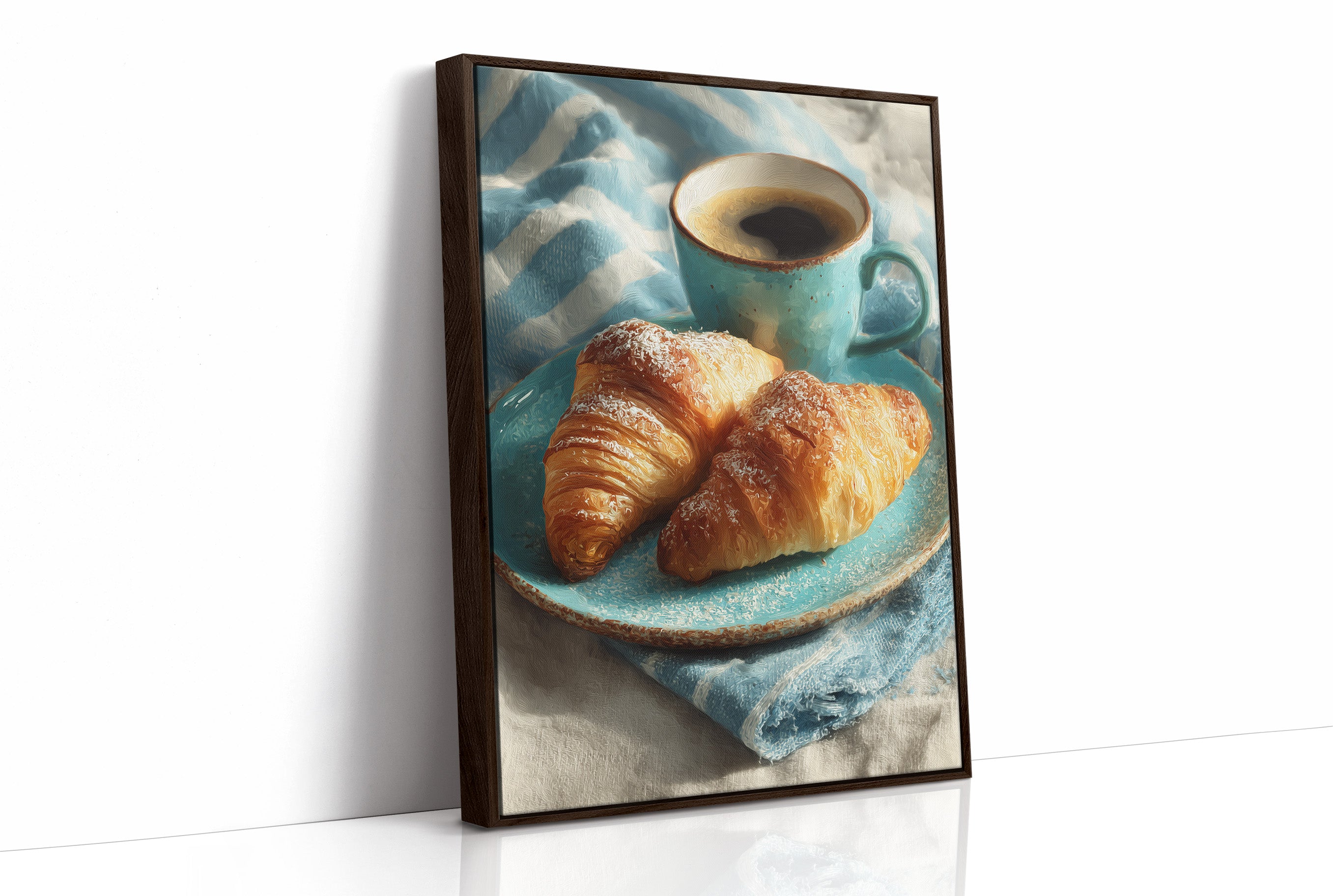 Croissants and Blue Linen