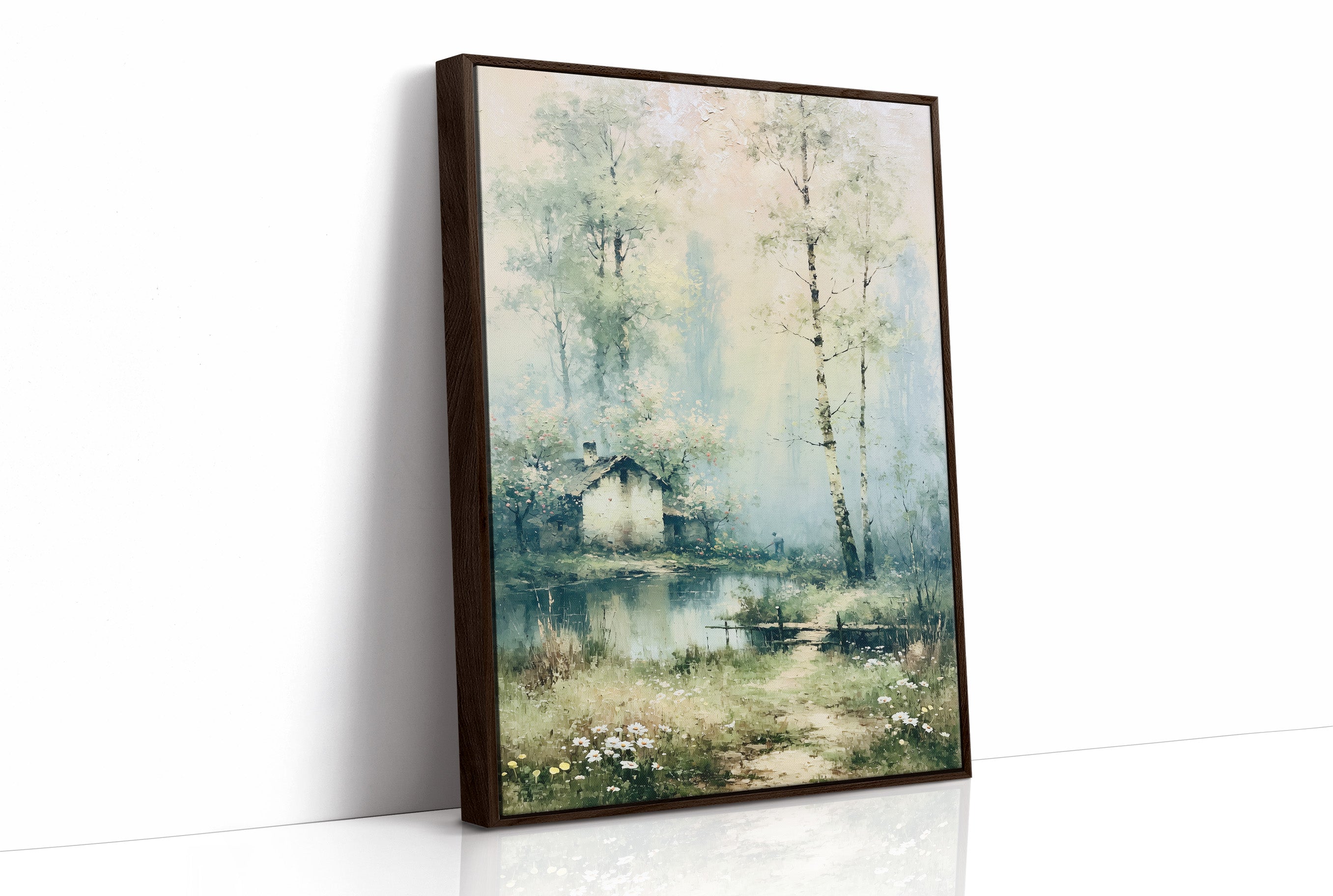 The Blossoming Cottage: Birches by the Garden Pond