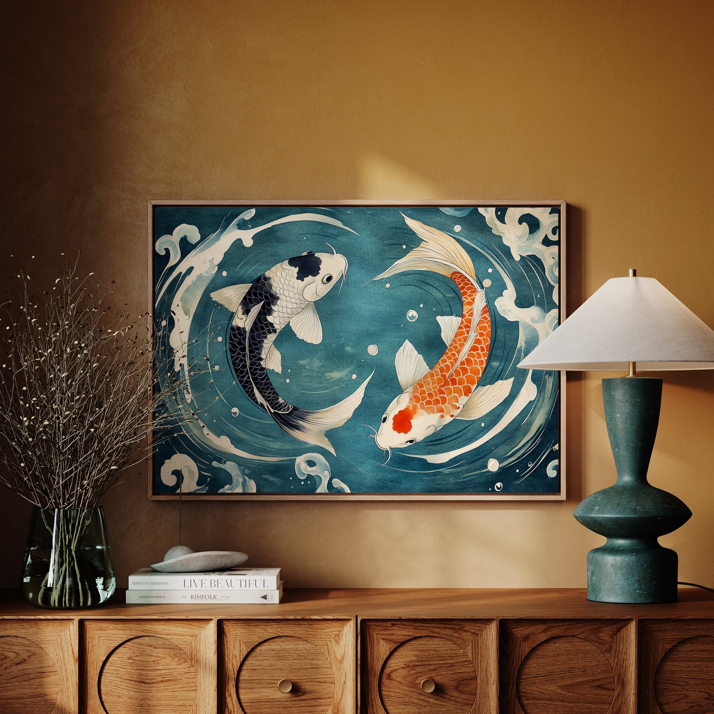 Koi Dance Through Midnight Waters