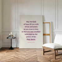 Romans 15 Hope and Peace Scripture Print