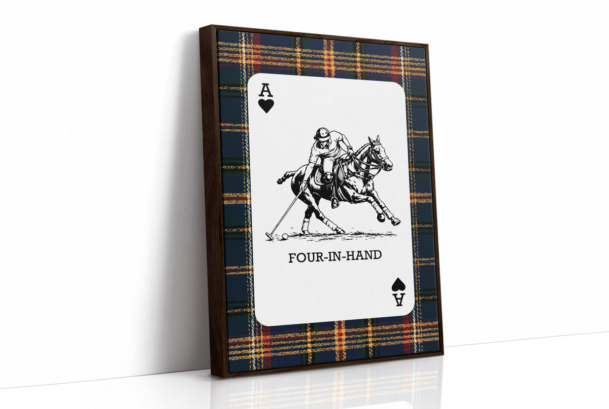 Ace of Hearts: Navy Tartan Polo