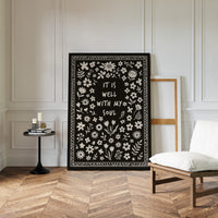 It Is Well With My Soul Floral Print