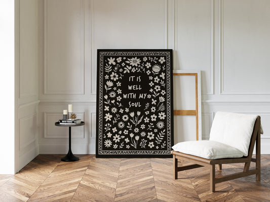 It Is Well With My Soul Floral Print