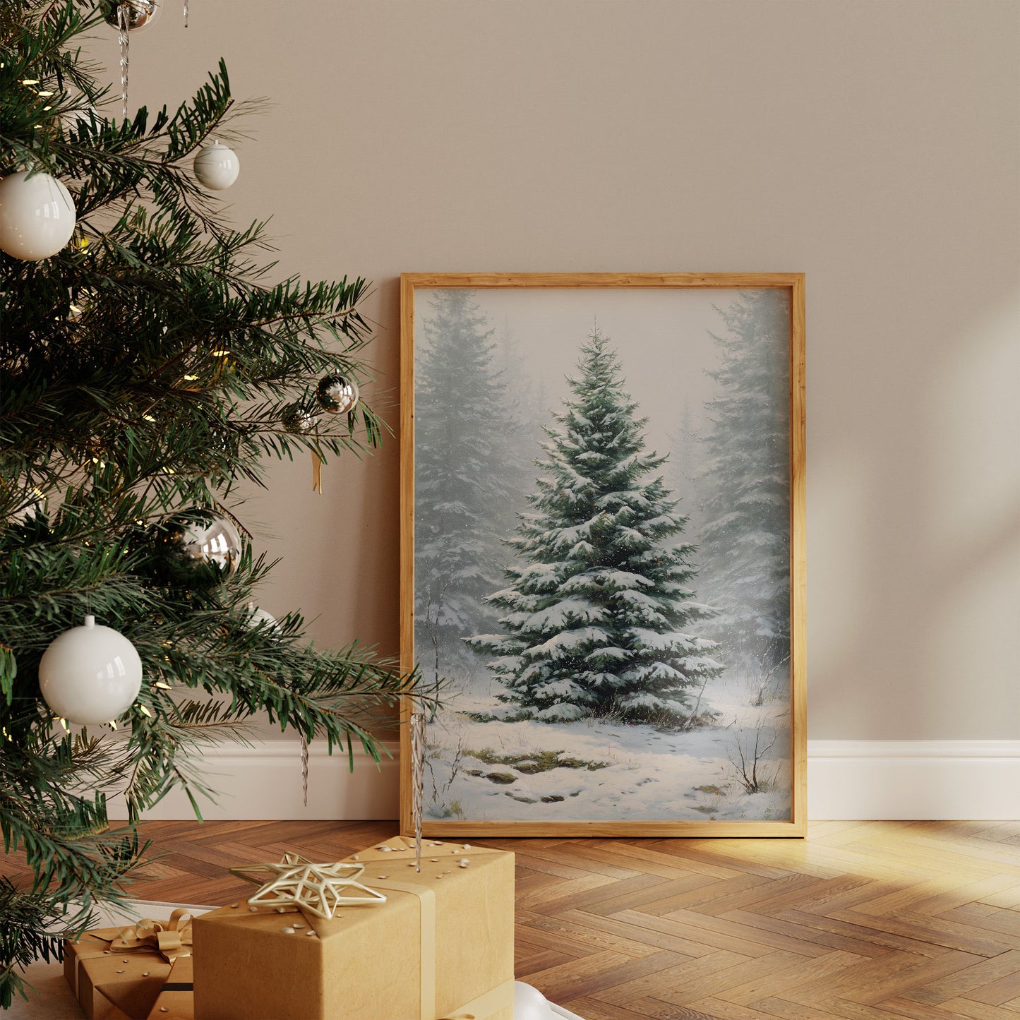 Evergreen Tales In Winter Mist