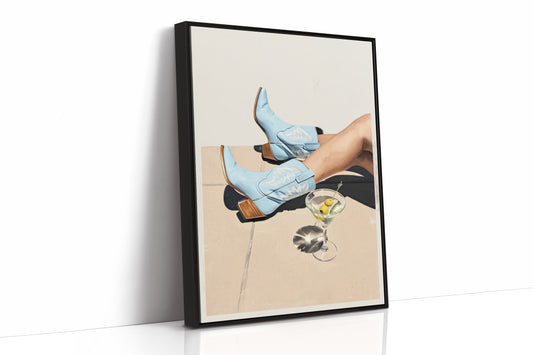 Sky Blue Boots Sip Afternoon Olives