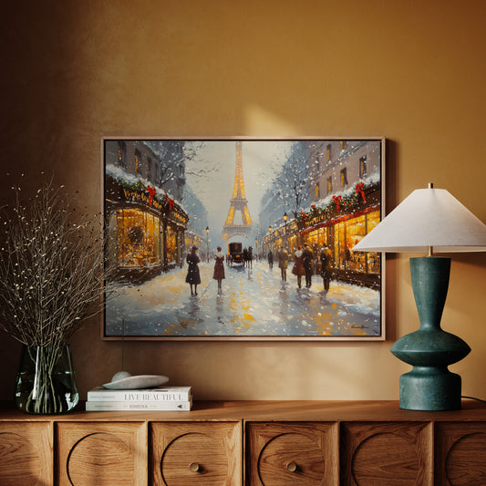 Winter Lights Glow On Paris Streets
